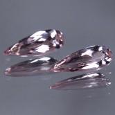 Matched Pair Drop Cut Pink Morganites Afghanistan 