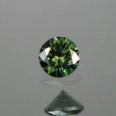 Diamond Cut Round Blue Green Diamond 0.27 ct 