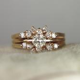 Estate Ladies I4 KT Diamond Engagement Ring 