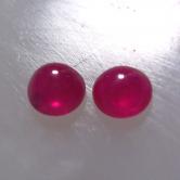 Fine Color Natural South East Asia Ruby Cab Pair 4mm 