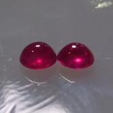 Fine Color Natural South East Asia Ruby Cab Pair 4mm 