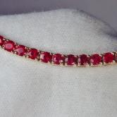 Quality Estate 6.5 Carat South East Asia Ruby Tennis Bracelet 14kt Gold GLI .