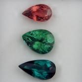 Brazil Pink Green and Blue Tourmaline Lot 2.79 ct tw 