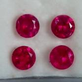Fine Color and Bright Natural South East Asia Rubies 3.5mm 0.96 ct tw 