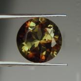 Ultra Rare Big Round Brilliant Cut Andalusite Brazil 3.88 ct 