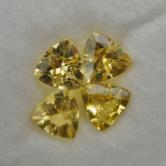 Matched Set Bright Yellow Beryl Trillions Brazil 2.43 ct tw GLI 