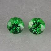 Color Matched Tsavorite Garnets 3 mm Pair Kenya 