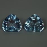 Sweet Rare Color Old Stock Aquamarine Pair Brazil 5.68 ct tw 