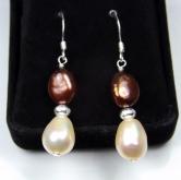 Cultured Chinese Pearl Sterling Silver Earrings 