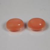 Natural Pink Coral Oval Cabochon Pair Hawaii 
