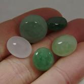 Natural South East Asia Type A Jadeite Cabochon Lot 45.24 ct 