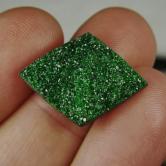 Full Cover Russian Uvarovite Garnet Drusy Cut Gem 19.53 ct 