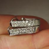 Quality Diamonds 14 kt White Gold Diamond Earrings 1.0 ct tw 