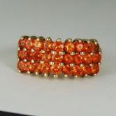 Estate Glowing Color Mandarin Spessartite Garnet 14 kt Ring 