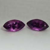 Matched Pair Rich Purple Pink Ceylon Sapphires 1.38 ct tw 