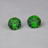 Tiny Treasure Brilliant Chrome Green Russian Demantoid Garnet Pair 