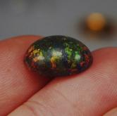 Multi-color Fire Untreated Black Matrix Opal Honduras 5.77 ct 