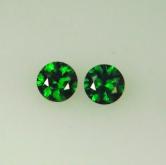 Deep Chrome Green Tsavorite Garnet Pair Kenya 