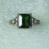 Natural Brazil Tourmaline and Diamond 14 kt Ring 3.52 ct 