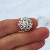 Vintage Platinum and Diamond Ring 4+ Carats tw. Center Stone 1.70 ct 