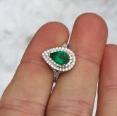 Quality Zambian Emerald Diamond 18kt Ring 