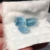 Strong Color! Aquamarine Facet Rough Nigeria 3.82 grams