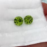 Bright & Pretty! Fine Color Pakistan Peridot Pair 4.80 ct GL