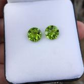 Bright & Pretty! Fine Color Pakistan Peridot Pair 6.06 Carats