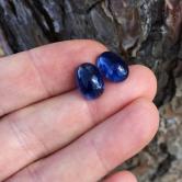 Sapphire Royal Blue! Natural Kyanite Pair India 15.81 Carats 