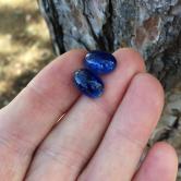 Sapphire Royal Blue! Natural Kyanite Pair India 15.81 Carats 