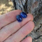 Sapphire Royal Blue! Natural Kyanite Pair India 15.81 Carats 