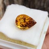 USA Cut Natural Whiskey Quartz - Citrine Brazil  6.44 Carats 