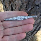 Art Deco Platinum & 18 kt Diamond Brooch French Cut Center Diamonds
