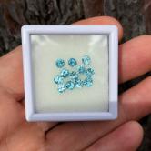 Brilliant Natural Blue Zircon 4 mm Lot Cambodia 5.08 Carats