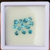 Brilliant Natural Blue Zircon 4 mm Lot Cambodia 5.08 Carats