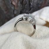 Superb Quality! Emerald Cut Natural Diamond Platinum Ring 2.25 Carats