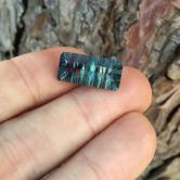 Concave Cut Collectors Natural Blue Fluorite Gemstone 10.29 Carats. 