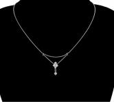 Quality Jose Hess Designs 18k White Gold and Diamond Necklace 