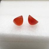 Fine Color Natural Untreated Carnelian Pair 31.5 Carats  