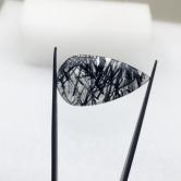 Big Brazil Black Tourmaline In Quartz Cabochon 19.8 Carats