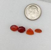  Faceted Orange Mexican Fire Opal Lot 4.97 Carats 