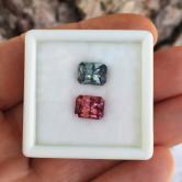 USA Cut Opposite Color Collectors Tourmaline Pair Nigeria 4.32 carats