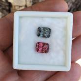 USA Cut Opposite Color Collectors Tourmaline Pair Nigeria 4.32 carats