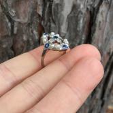 Antique Montana Yogo Sapphire And Pearl Palladium Ring