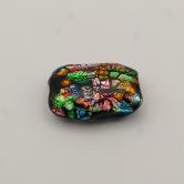 Unique Melted Dichroic Glass Freeform Cabochon