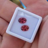 Rich Orangy Pink  Tourmaline Pair Nigeria 2.51 Carats 