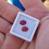 Rich Orangy Pink  Tourmaline Pair Nigeria 2.51 Carats 
