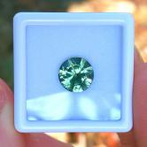 Large And Unheated Natural Green Montana Sapphire 2.91 Carats