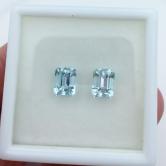 Perfect Pair Bright Natural Aquamarine Brazil 5.70 Carats