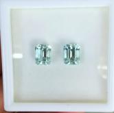 Perfect Pair Bright Natural Aquamarine Brazil 5.70 Carats